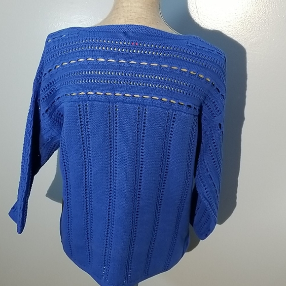 Vince Camuto Boatneck Pointelle Sweater Med NWT - Picture 6 of 12